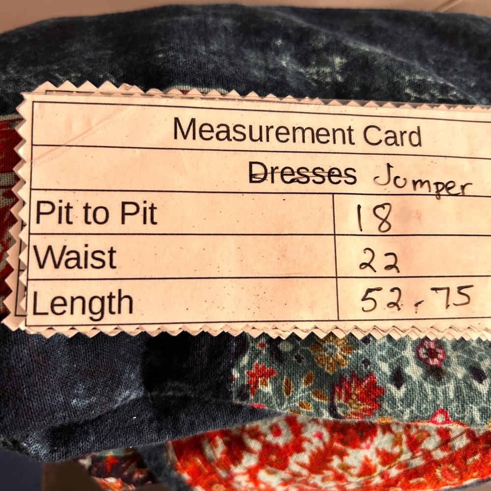 Boho Patchwork Overalls Teal Large - image 6